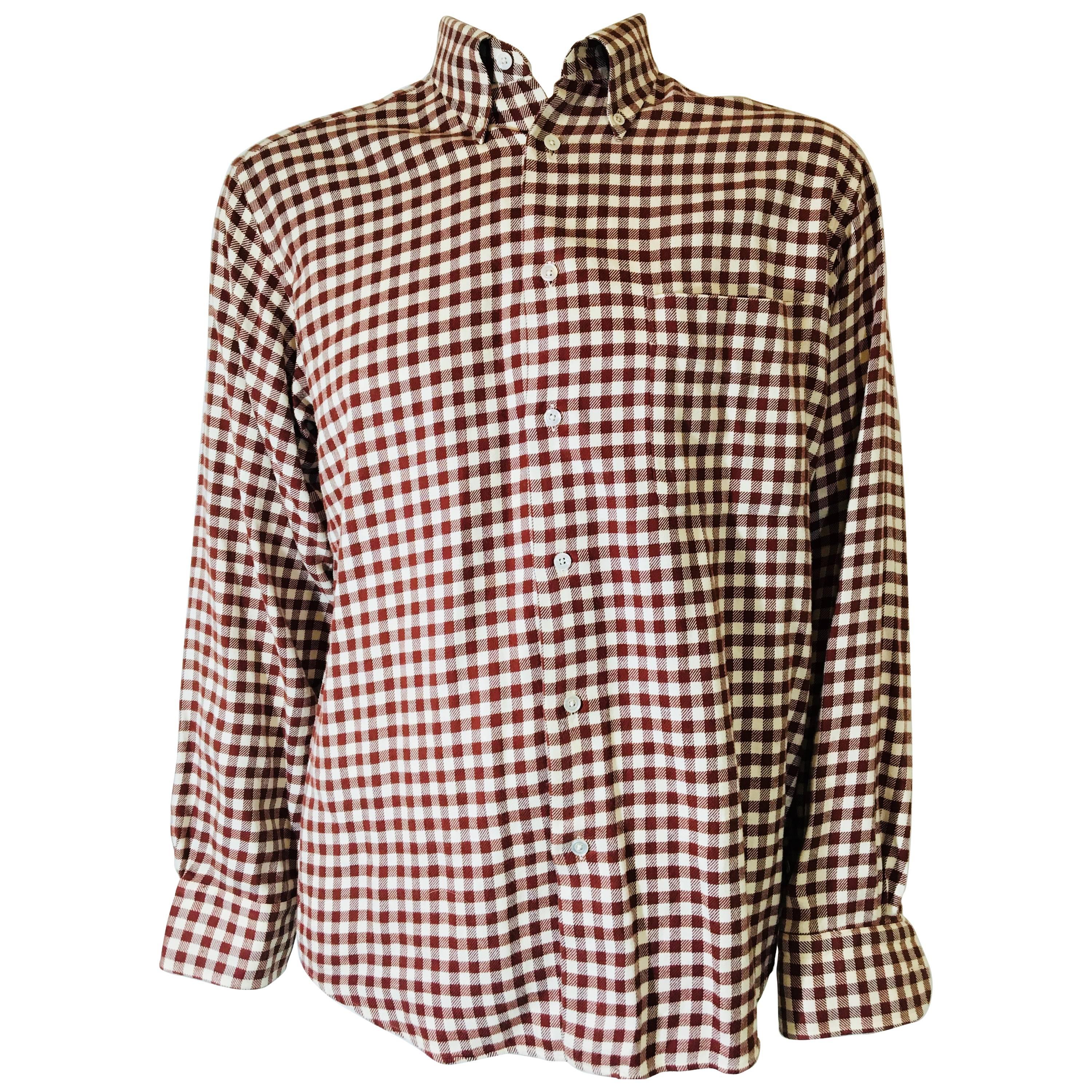Mens Hermes Button Up