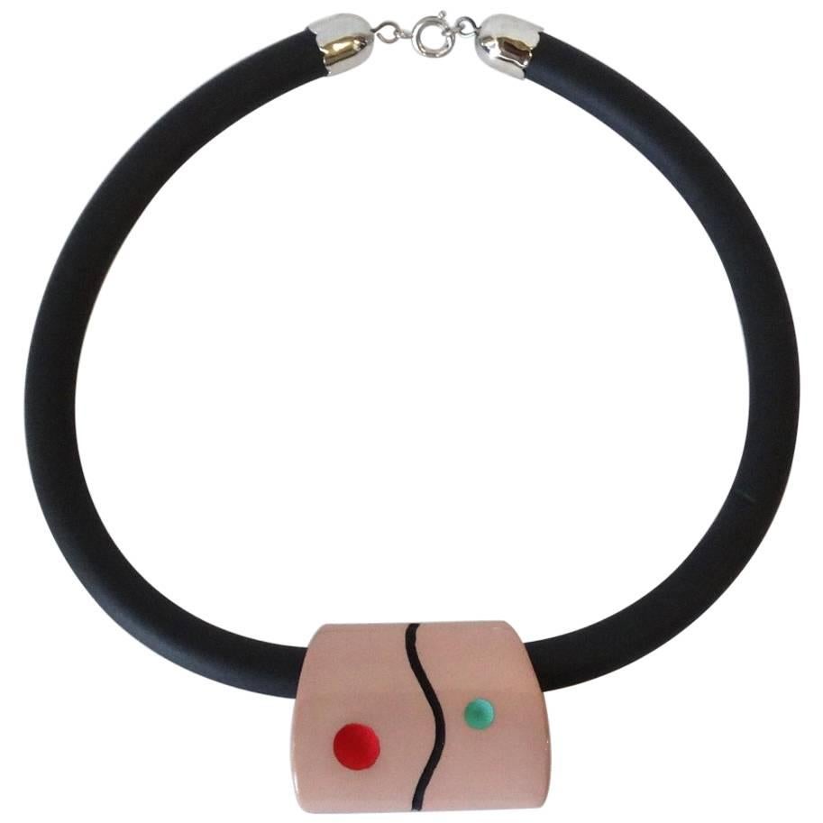 Collier ras du cou Guillemette L'Hoir Art Minimaliste des années 1970