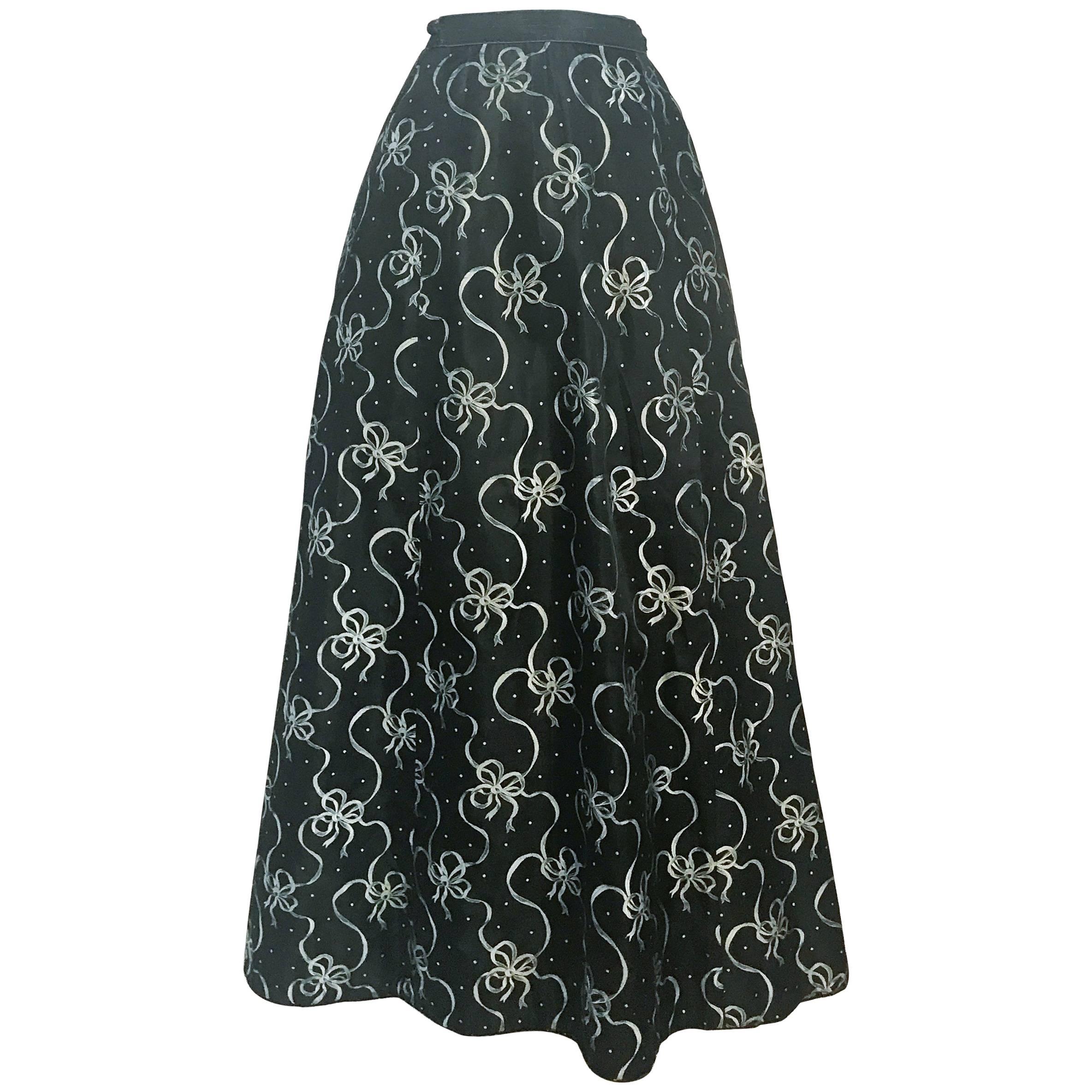 Victorian Jacquard Evening Skirt For Sale