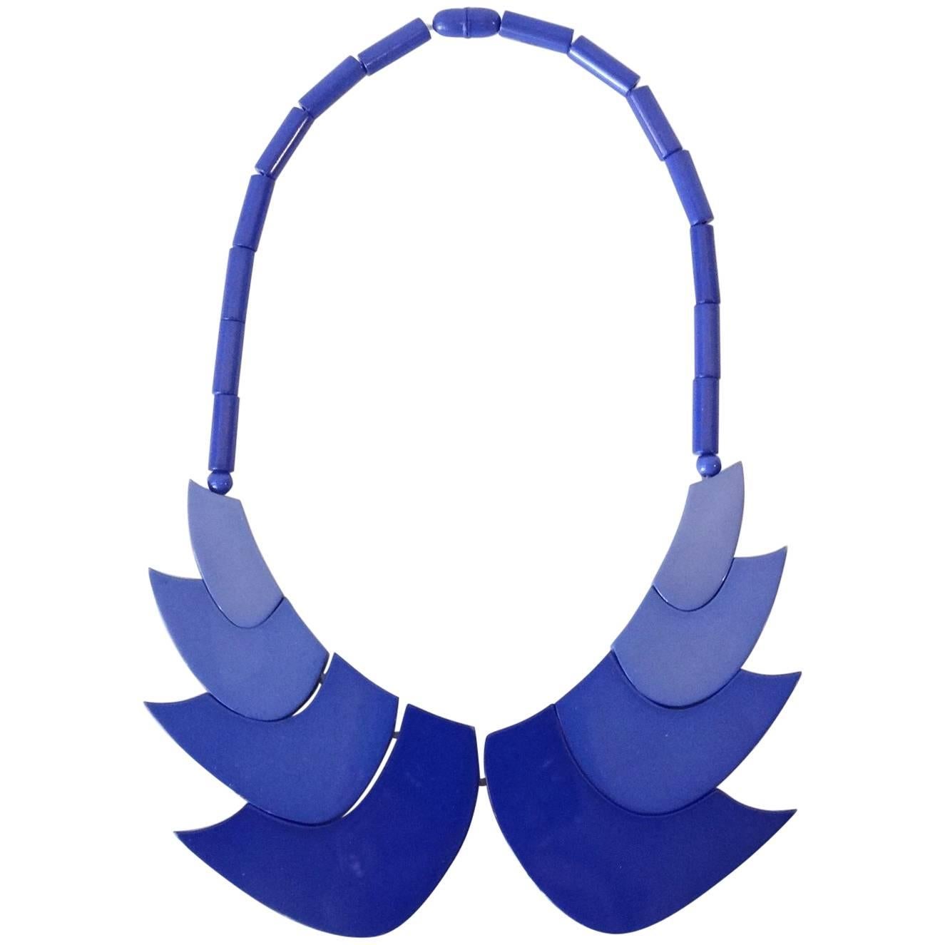 1970s Guillemette L’Hoir Paris Galalith Collar Necklace For Sale