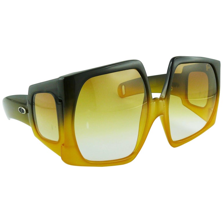 Christian Dior Vintage Space Age Oversized Sunglasses at 1stDibs