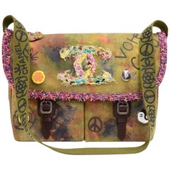 Chanel One the Pavement Graffiti Canvas Messenger Bag-Limited Edition