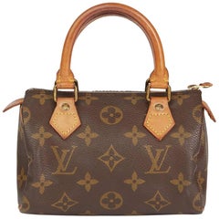 1992 Louis Vuitton Brown Monogram Coated Canvas Vintage Mini HL Speedy