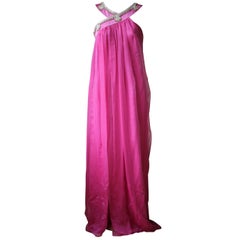 Christian Dior Vintage Haute Couture Silk Embellished Gown