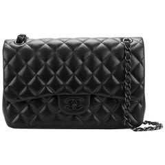 Chanel Black Quilted Jumbo Bag