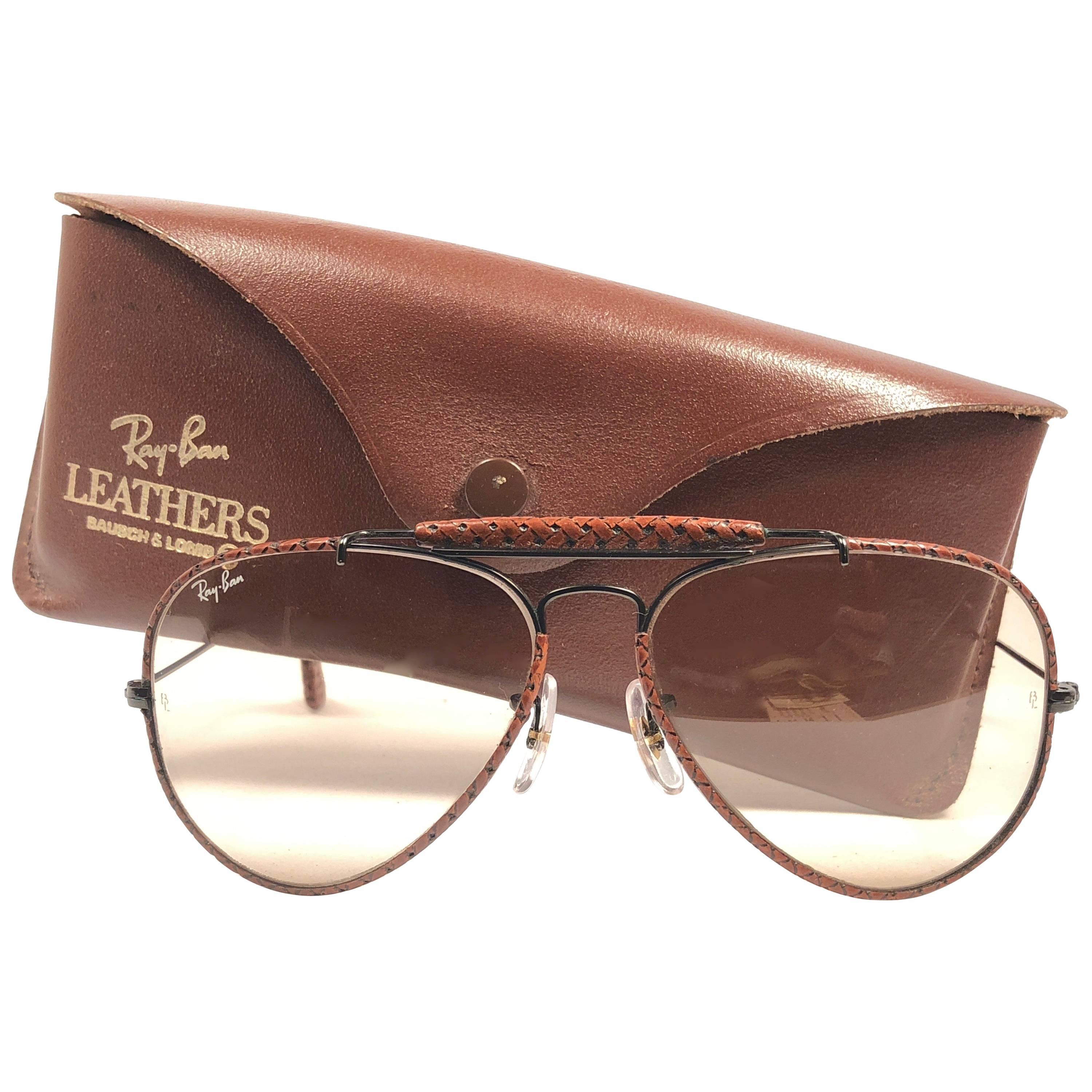 leather ray ban
