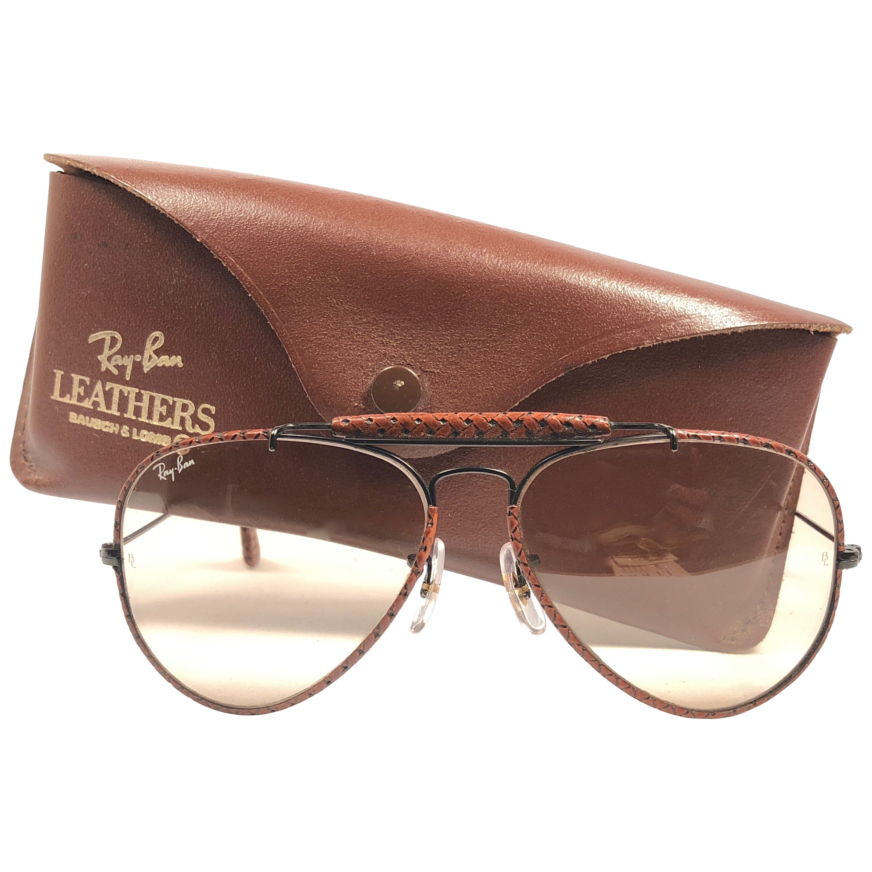 leather ray ban sunglasses