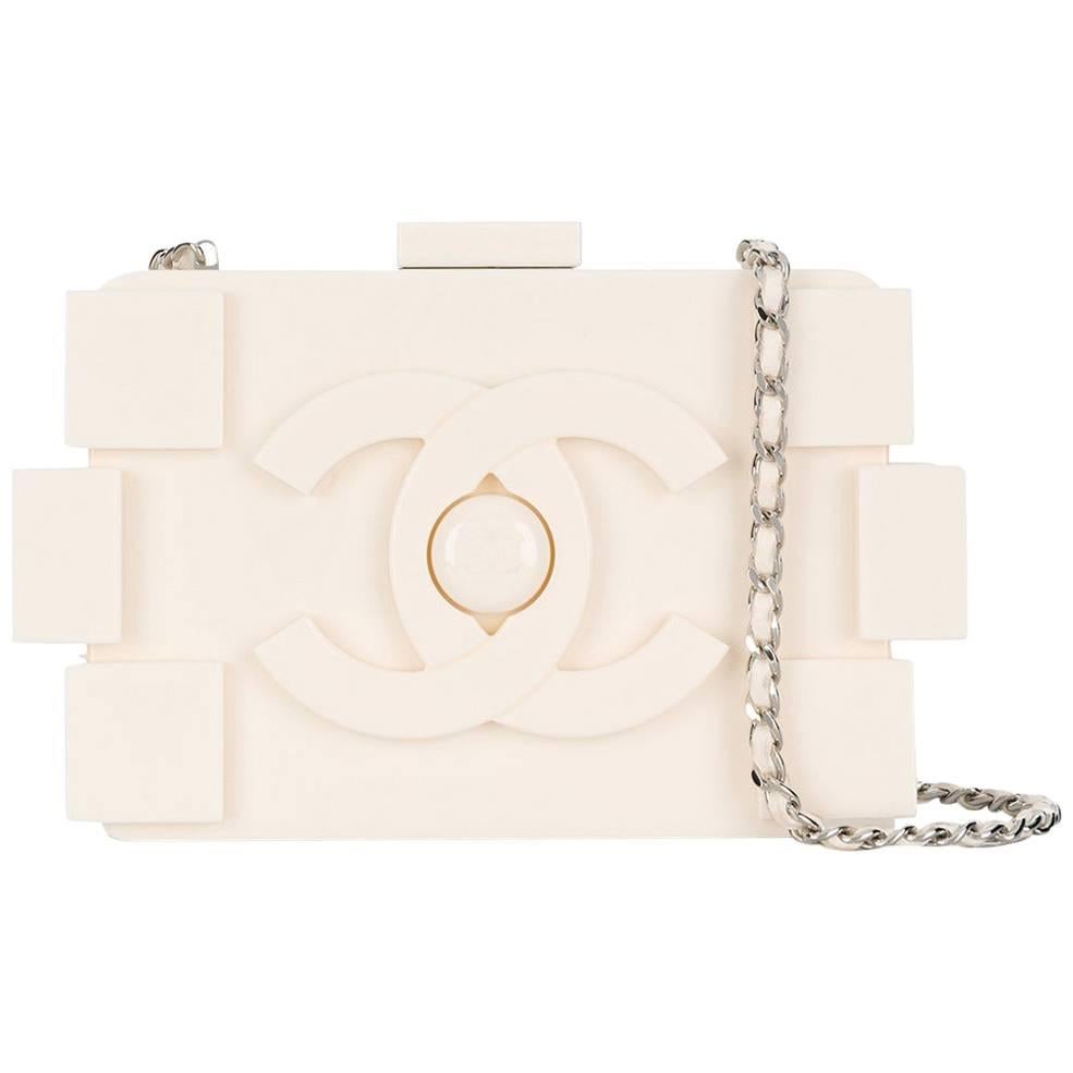 Chanel White Lego Brick Shoulder Bag at 1stDibs