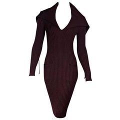 Maroon Jean Paul Gaultier Sweater Dress