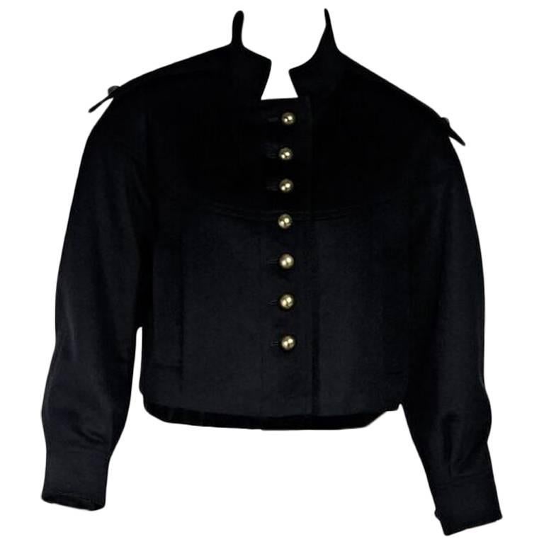 Black Yves Saint Laurent Wool Jacket