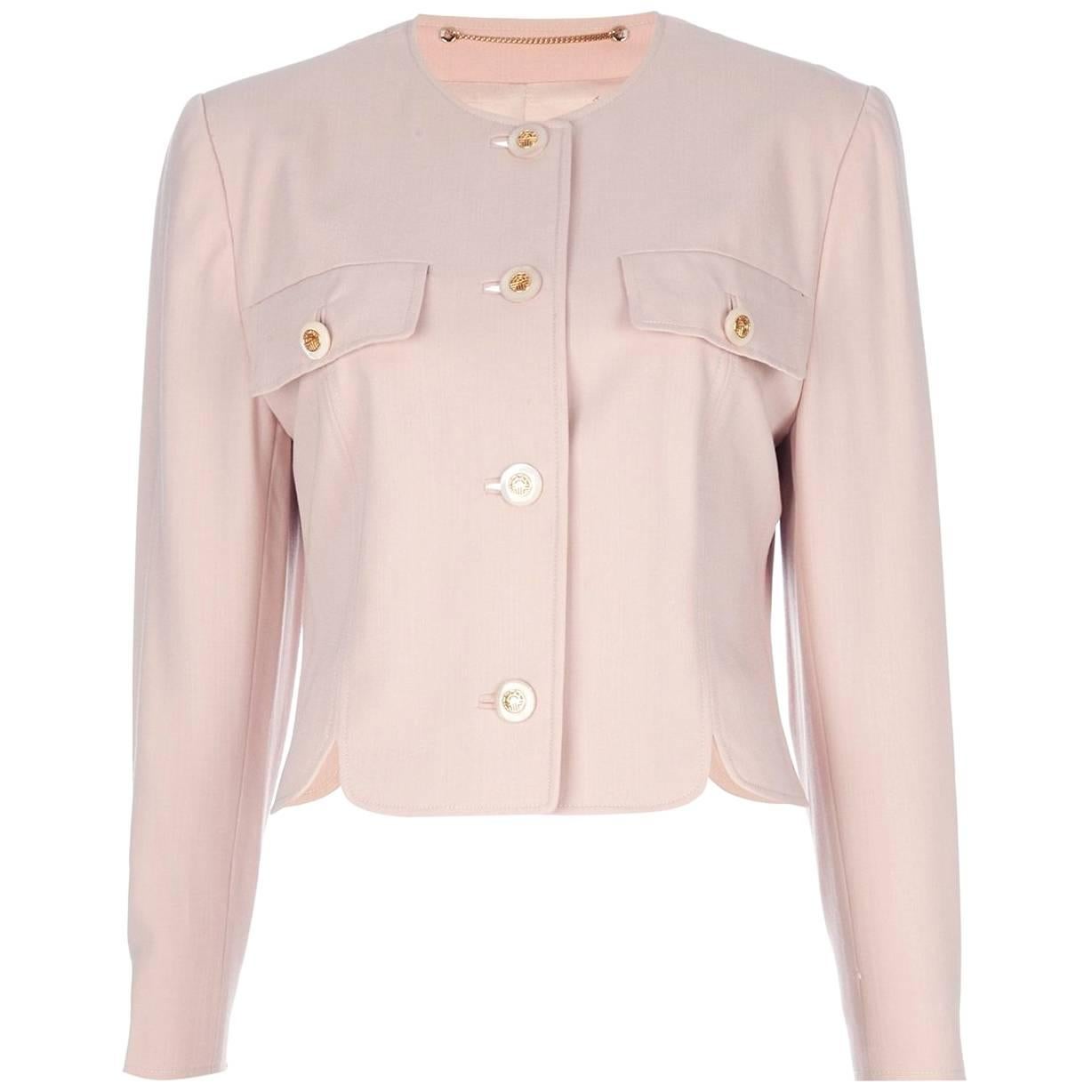 1990s Louis Féraud Vintage Pink Skirt Suit at 1stDibs