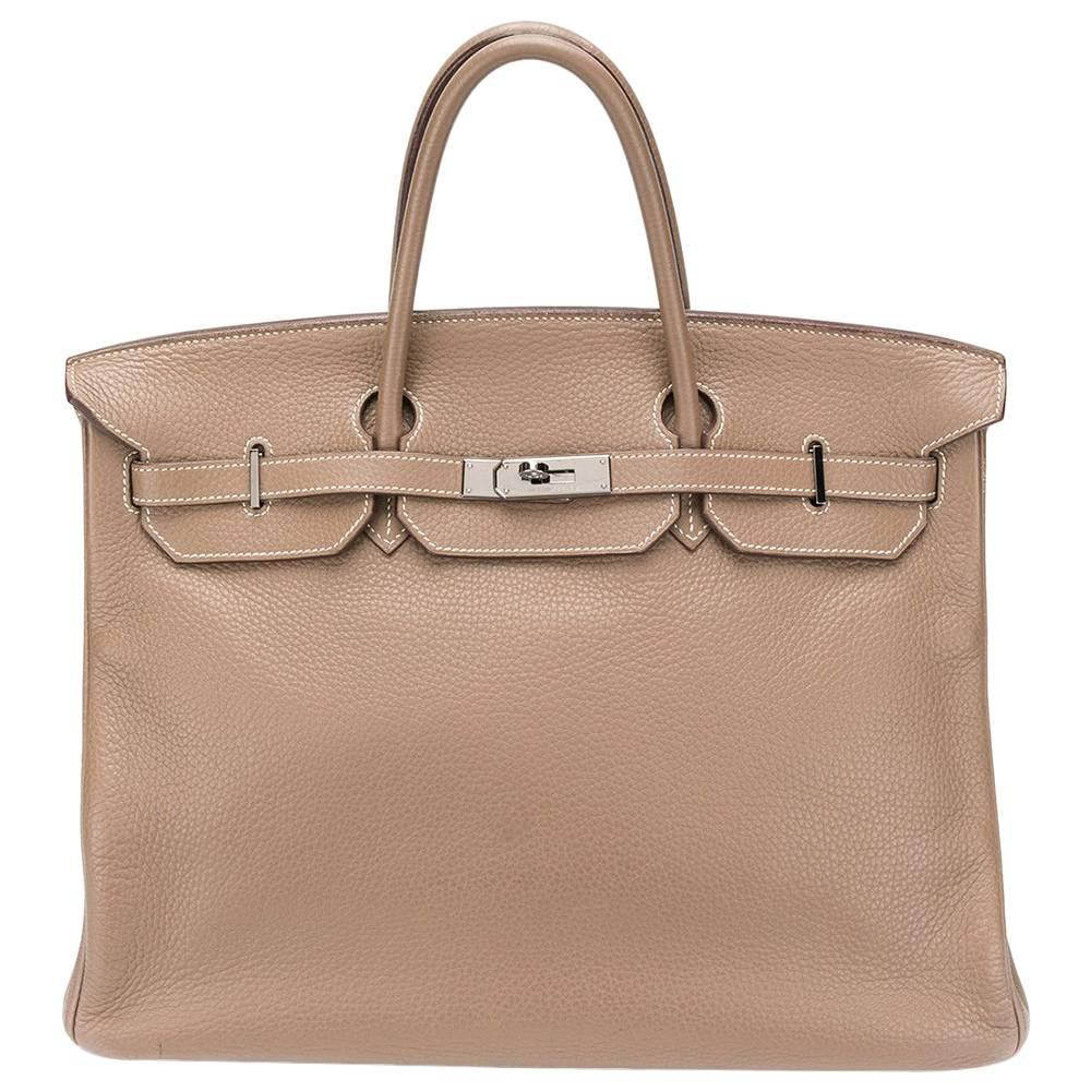 Hermès Etoupe 40cm Birkin Bag