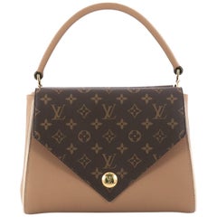 Louis Vuitton Monogram Braided V Tote MM White Leather Shoulder Hand B –  Debsluxurycloset