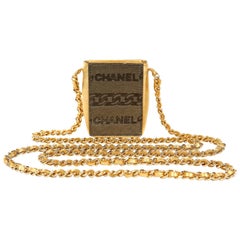 Chanel Gold Mini Pochette Evening Bag