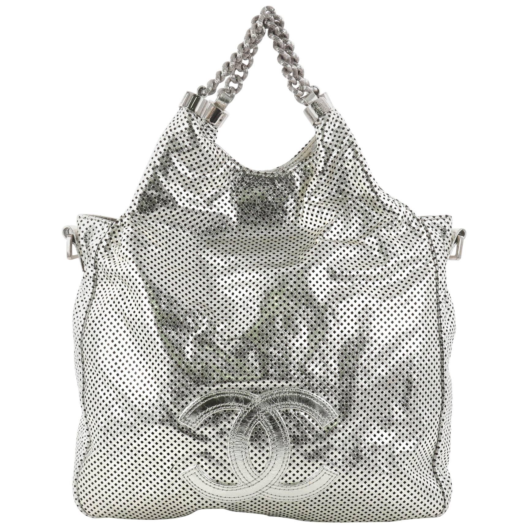 Chanel Rodeo Drive Perforated Leather Small Hobo Bag