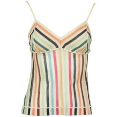 Missoni Cream and Multi Stripe Camisole - S/M