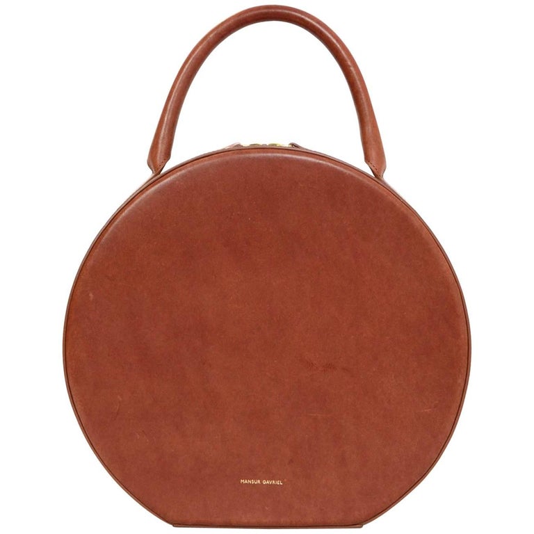 Mansur Gavriel Rust Leather Circle Bag rt. $795 For Sale at 1stDibs ...