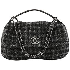 Chanel CC Flap Satchel Quilted Tweed Medium Chanel CC Flap Satchel Quilted Tweed Medium