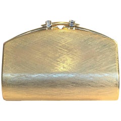 Vintage Rodo Gold Metal Evening Clutch