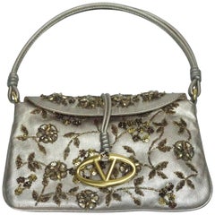 Valentino Beaded Gold and Bronze w/ Floral Embellishments