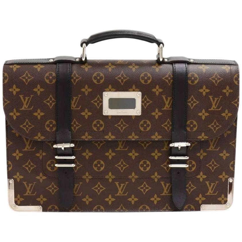 Louis Vuitton Larry Monogram Macassar Canvas Briefcase 