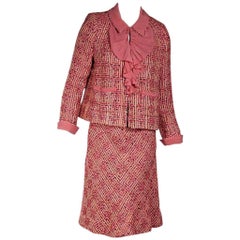 Mehrfarbiges Chanel-Tweed-Rock-Set