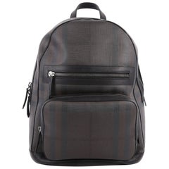 Burberry Marden Backpack London Check Coated Canvas with Leather Small