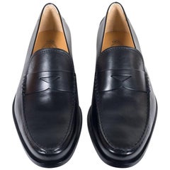 Tod's Men's Classic Leather Boston Penny Black Loafers