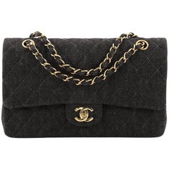 Chanel Vintage Classic Double Flap Bag Quilted Denim