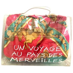 MINT. Vintage Hermes clear, transparent vinyl Kelly bag, Japan limited Edition.