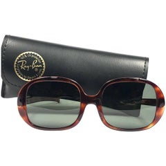 New Vintage Ray Ban Kilaine Tortoise G15 Grey Lenses 1970 Sunglasses 