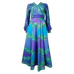 Emilio Pucci Bolero and skirt Printed cotton set, Circa 1970s
