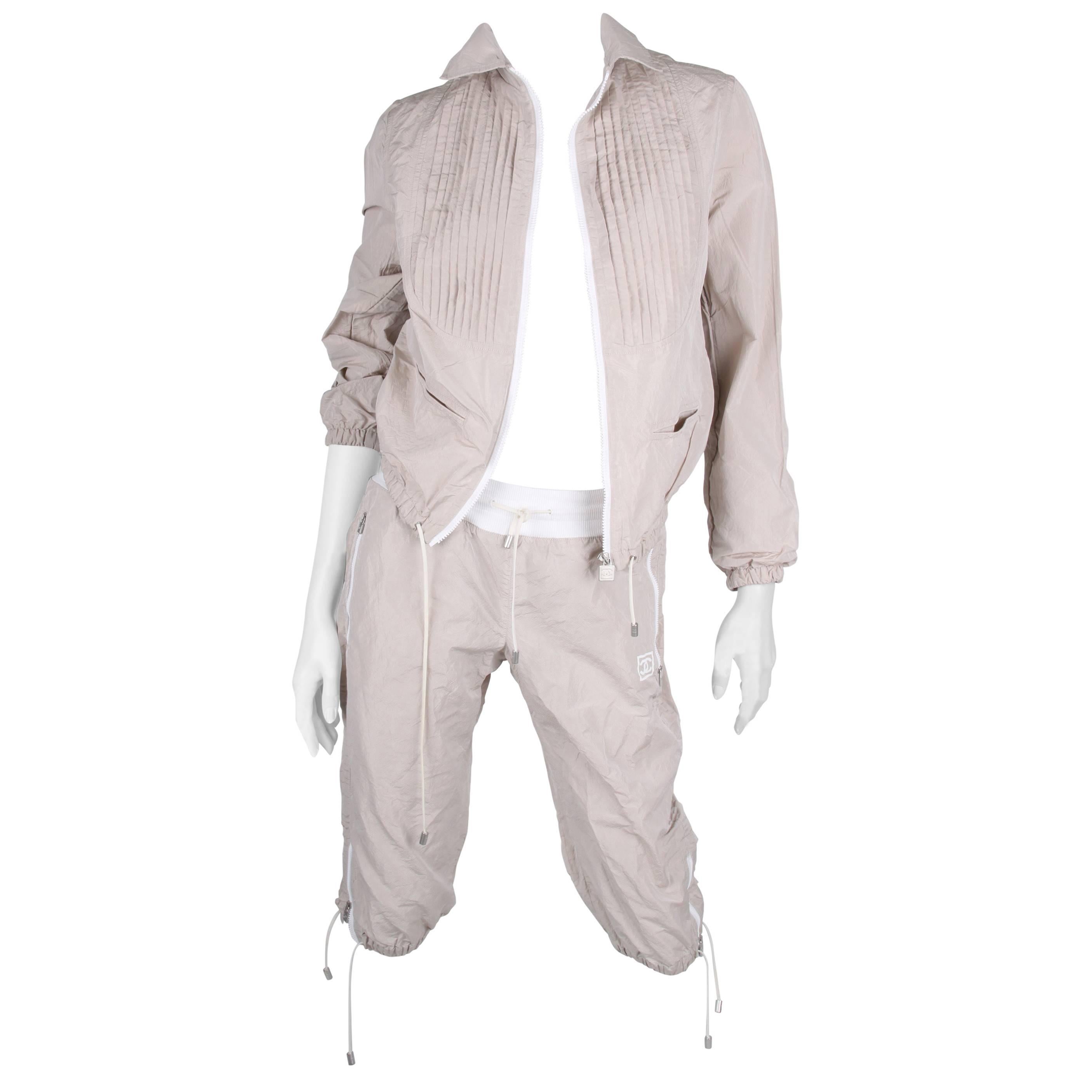 Chanel Sport Line Sports Suit - beige For Sale