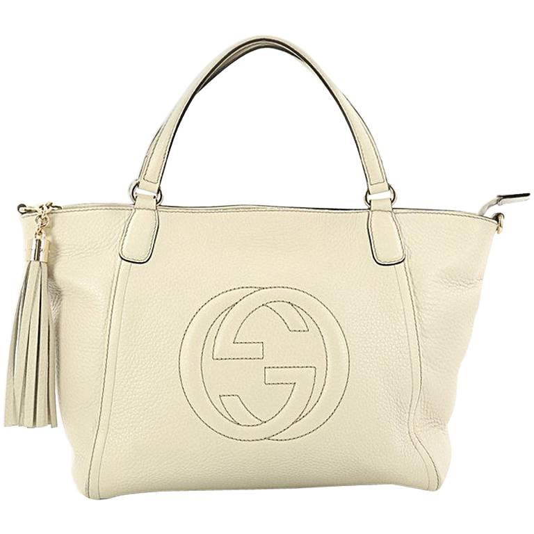 Gucci Soho Convertible Top Handle Bag Leather Small 
