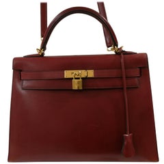 Hermès Bordeaux 32cm Kelly Bag