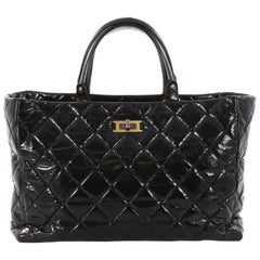 Chanel Rita Tote Quilted Glazed Crackled Calfskin Small 