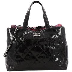Chanel Portobello Tote Quilted Glazed Calfskin and Tweed Medium