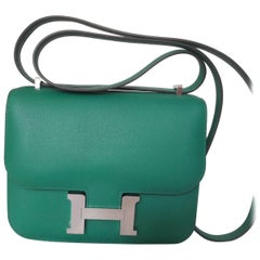 Hermes Constance Bag Vert Vertigo Mini Evercolor Palladium Hardware