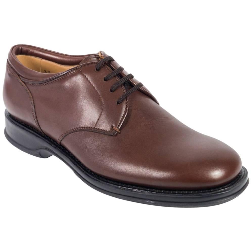 Church's Women's Solid Brown Leather Lace Up Shoes For Sale