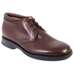 Church's Women's Solid Brown Leather Lace Up Shoes
