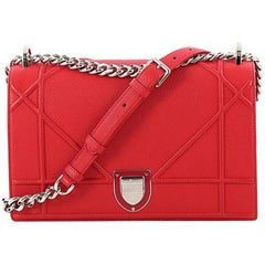 Christian Dior Diorama Flap Bag Grained Calfskin Medium