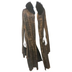 Black Evening Coat with Gold Lamé, 1920s