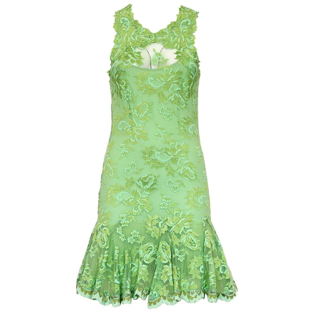 Olvi's Green Lace Dress S