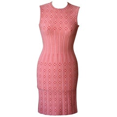 Azzedine Alaia Gaia Bodycon Coral Dress