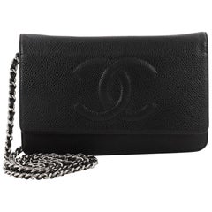  Chanel Timeless Wallet on Chain Caviar