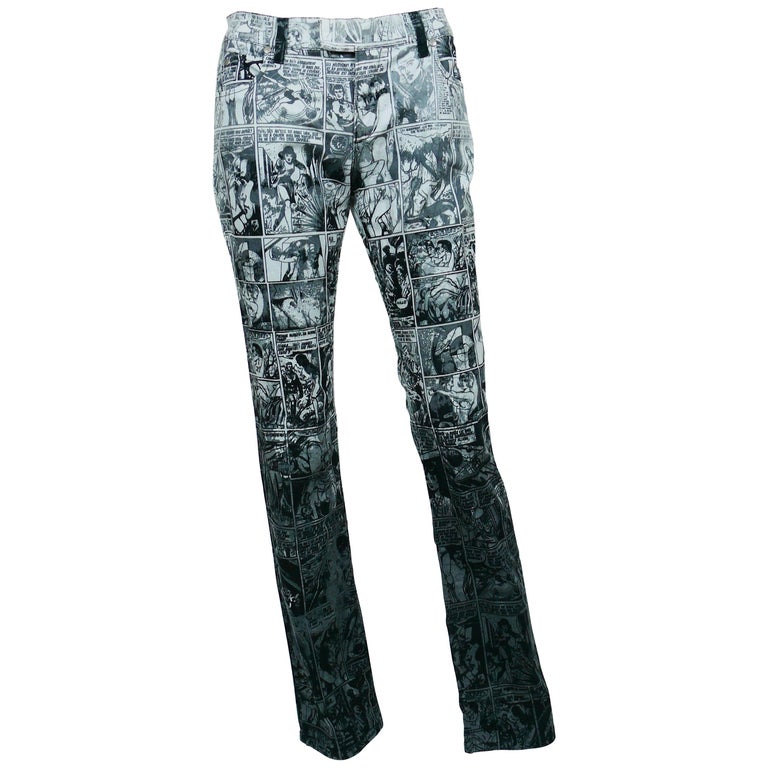 Jean Paul Gaultier Comic Cartoon Print Pants Trousers at 1stDibs