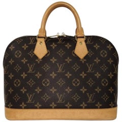 Used Louis Vuitton Monogram Alma PM Top Handle Handbag 