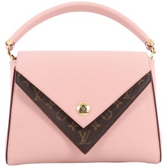 Louis Vuitton Double V Handbag Calfskin and Monogram Canvas from 2017 