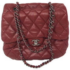 Chanel Rote Blasenledertasche