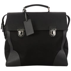 Prada Briefcase Tessuto and Saffiano Leather Large